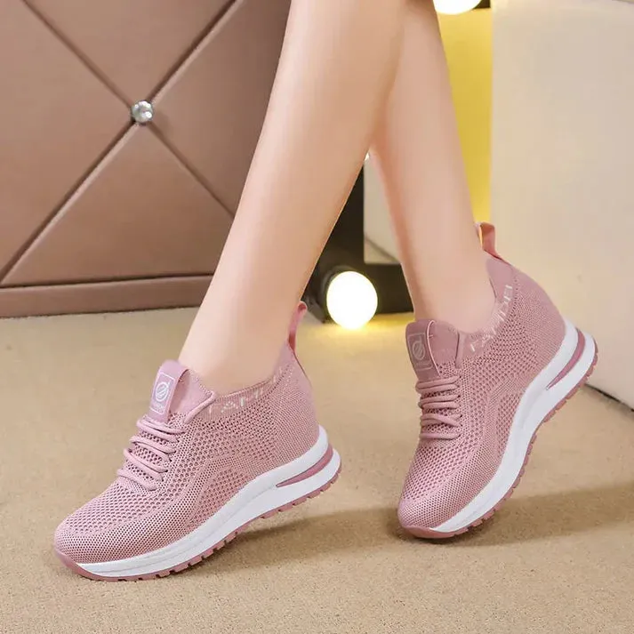 Women's Summer Hidden Heel Wedges Casual Sneaker