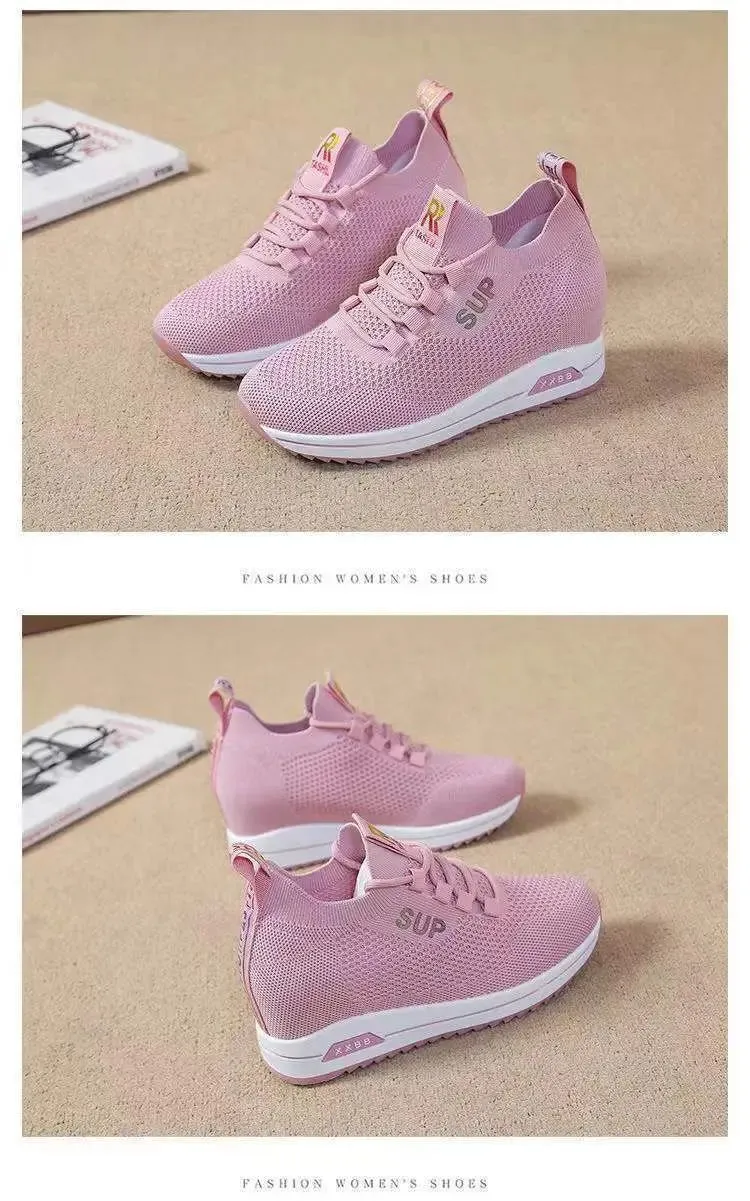 Women's Summer Hidden Heel Wedges Casual Sneaker