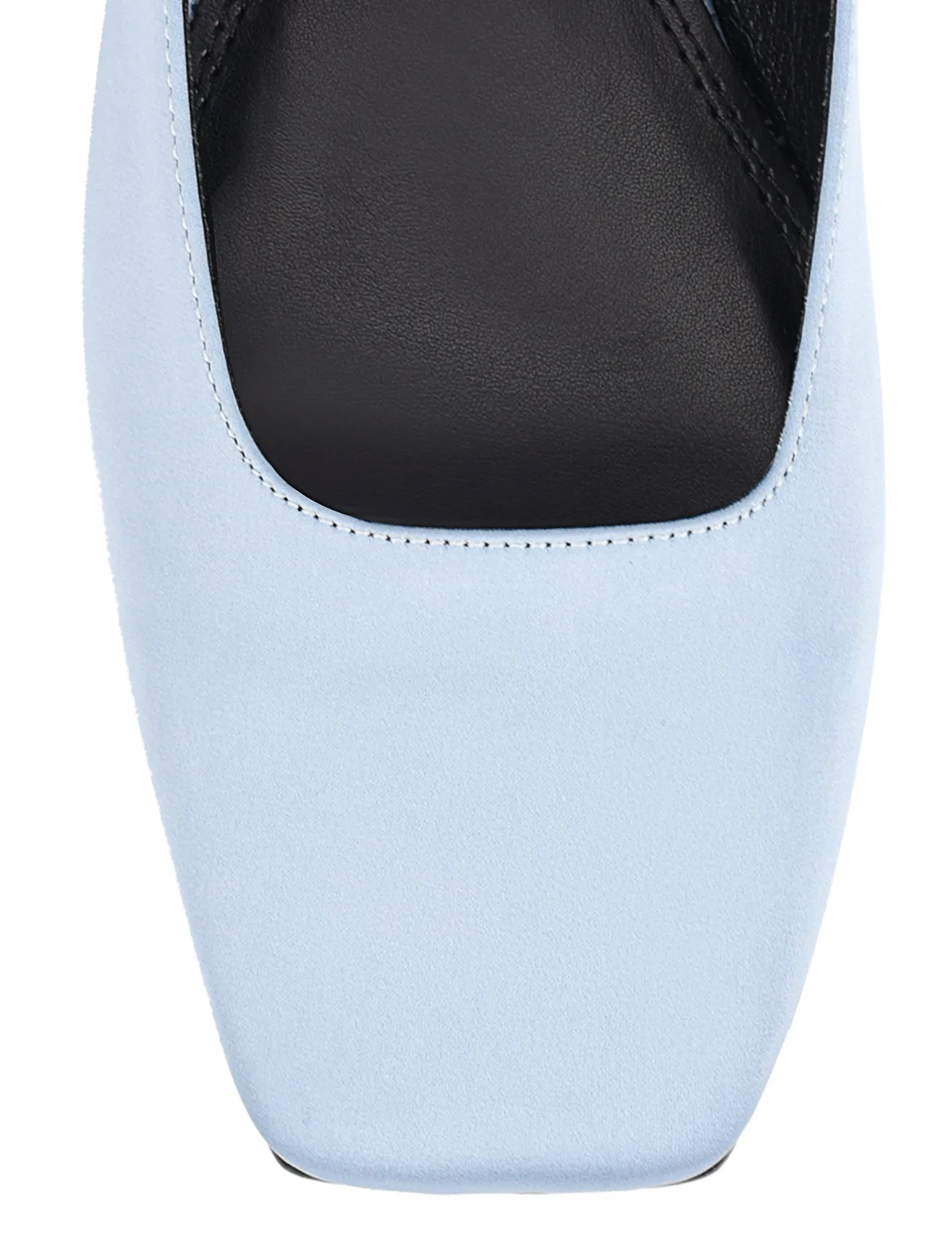 Xanthe Mary Jane Mules - Blue Satin